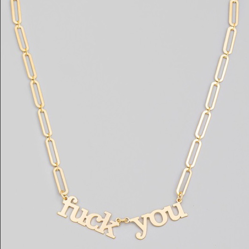 “FU” necklace